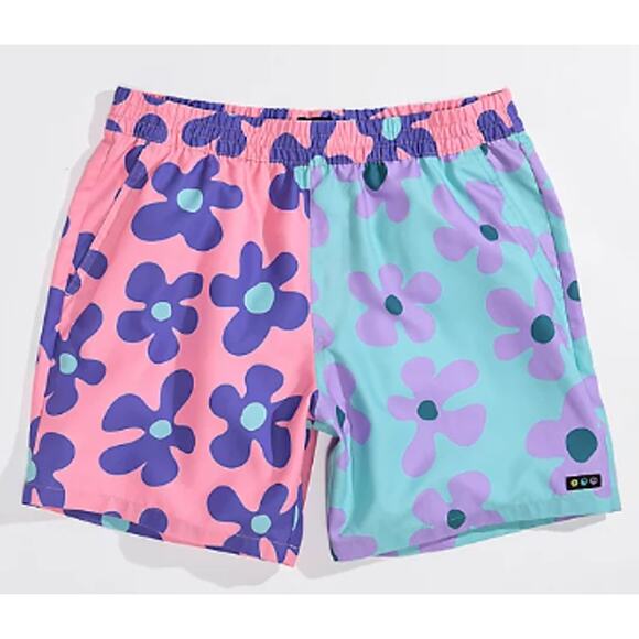 A.LAB Bum Split Pink & Blue Board Shorts size XL - Picture 3 of 8